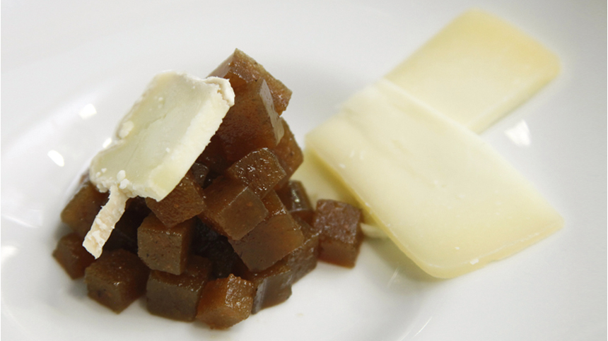 Tequila pairings: Quince jelly from Morelia with Cotija Cheese