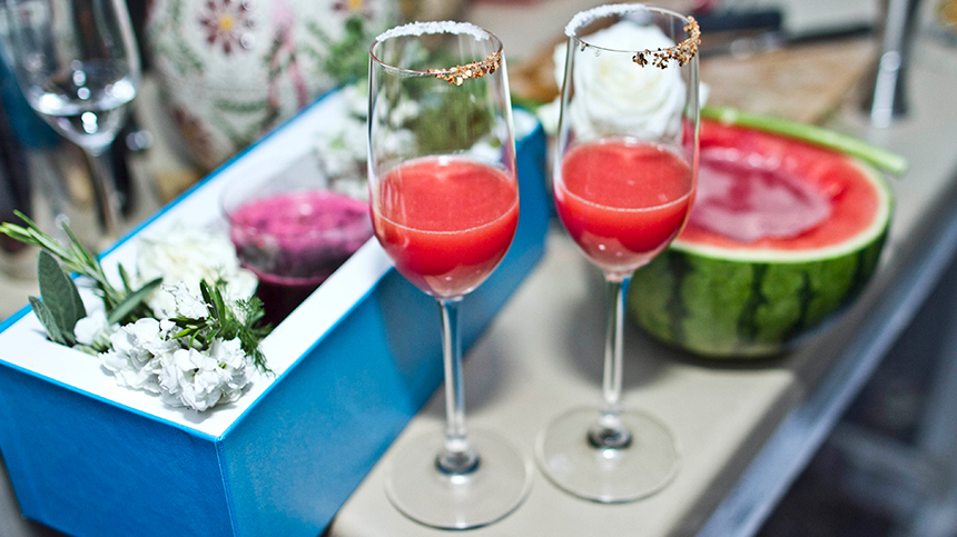 summery tequila cocktails with watermelon