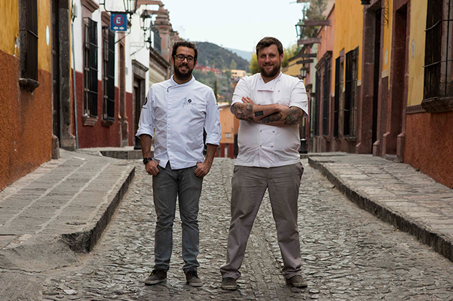Chef Paul Bentley and Chef Jesus Escalera at La Casa Dragones