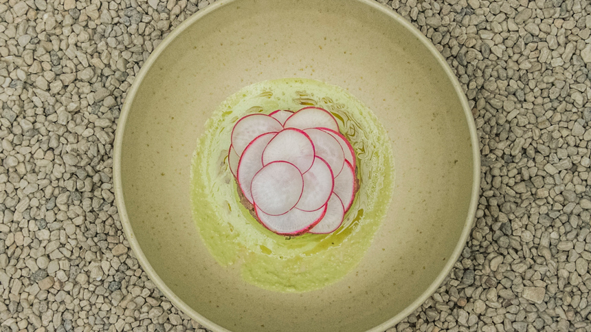 Tuna tartare, jalapeño emulsion, avocado, and radishes By Maycoll Calderón