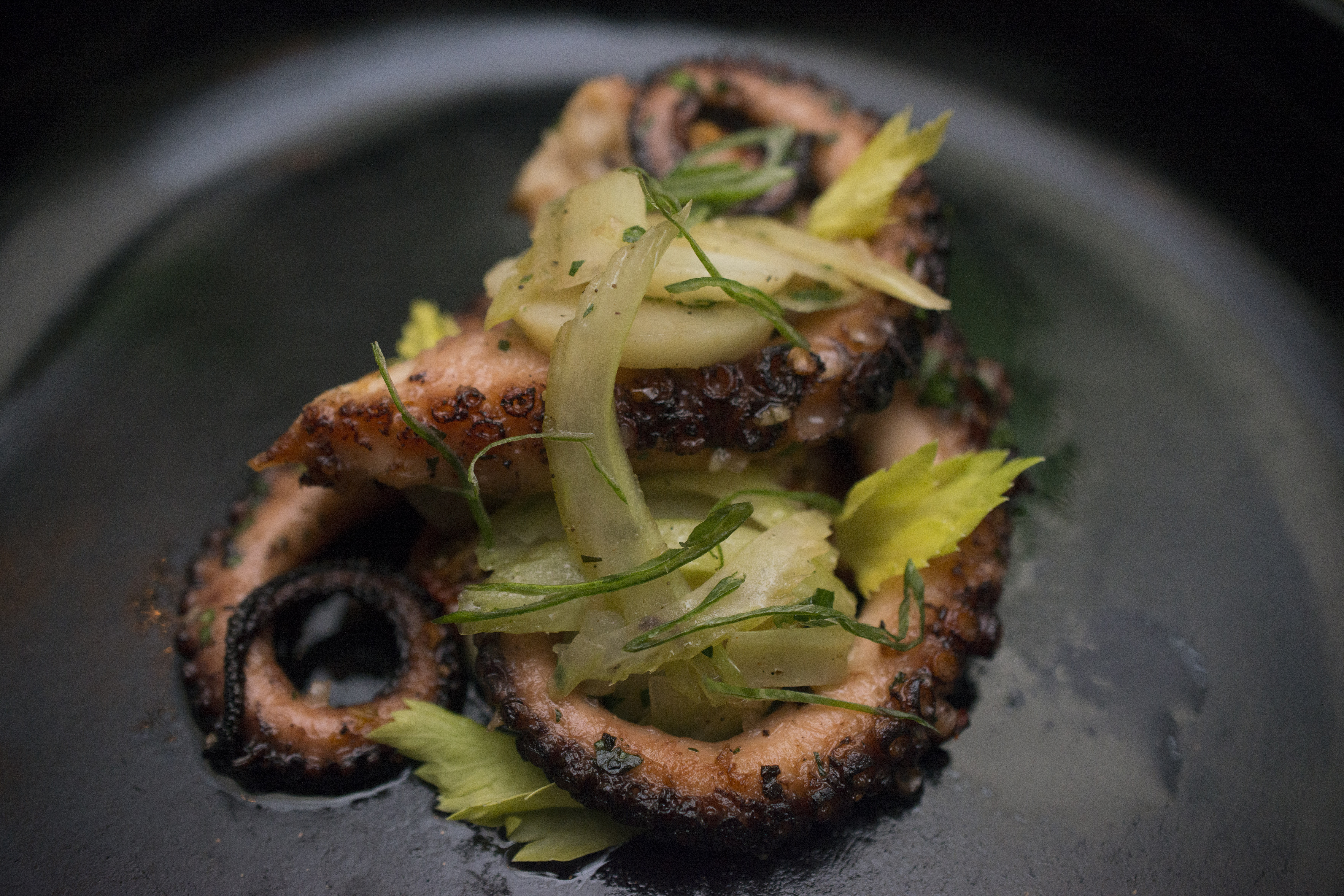 Grilled octopus at The Restaurant