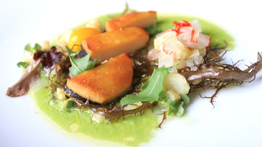 Abalone with Tomatillo Juice